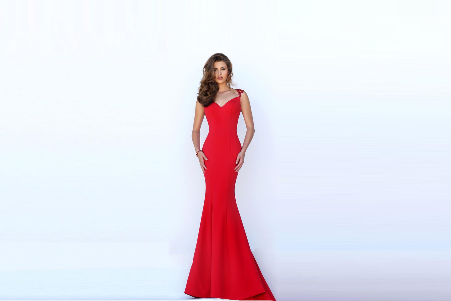 red gown for pageant